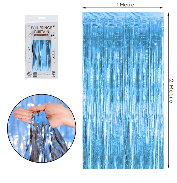 İthal Metalize Mavi Arka Plan Perdesi 2x1 m